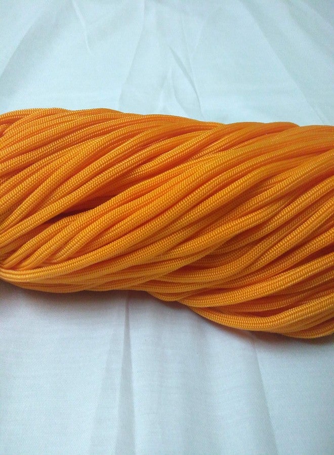DK Craft Touch Nylon Knot Macrame Beading Braided Thread 60 m Cord Rope, 4 mm (Orange) - Image 1